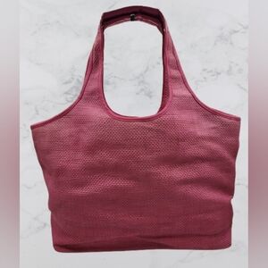 Neiman Marcus Pink Raffia Tote